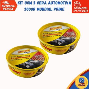 Imagem de Cera automotiva 200gr Mundial Prime - Kit com 2und