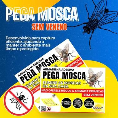Imagem de Placa Adesiva para Moscas Alta Aderência Controle e Captura de Moscas 