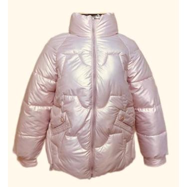 Imagem de Jaqueta Puffer Cropped Metalizada Forrada Feminina Inverno - Said Meta
