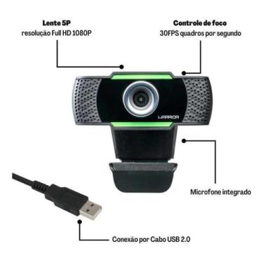Imagem de Webcam Gamer Warrior Maeve 1080P - AC340