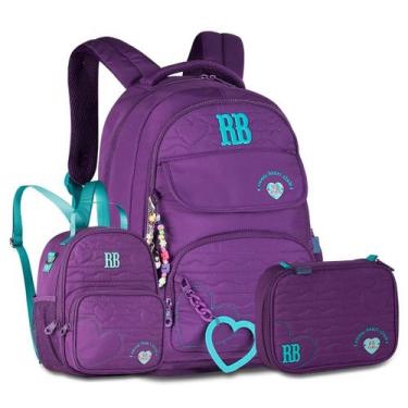 Imagem de Mochila Rebecca Bonbon Kit com Lancheira Térmica e Estojo Box - Clio, 