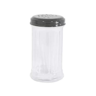 Imagem de Porta Temperos Pote Vidro Com Tampa Metal Preto 300ml - Decora