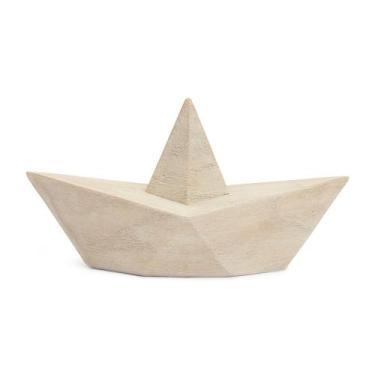 Imagem de Escultura Decorativa Barco em Poliresina 25cm 21339 Mart