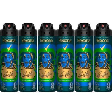 Imagem de Kit Desodorante Aerosol Rexona Antibacterial+Invisible Men 150ml - 6 U