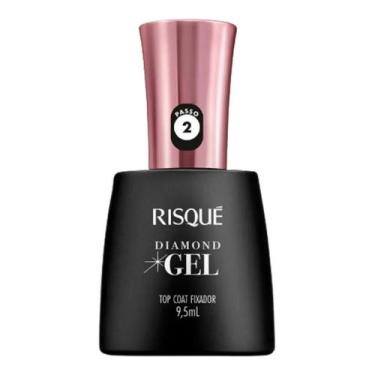 Imagem de Esmalte Risqué Top Coat Fixador Efeito Cristal Diamond Gel 9,5ml - 118