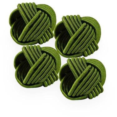 Imagem de Porta Guardanapo Kit 4 peças Cordas - Niazitex, Verde
