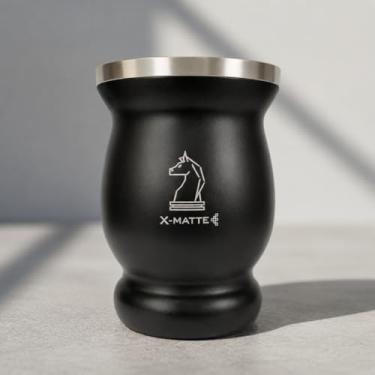 Imagem de Cuia Térmica Tradicional 240 ml Mate Chimarrão Tererê De Aço Inox 18/08 Parede Dupla Isolamento a Vácuo Livre de BPA Copo X-MATTE