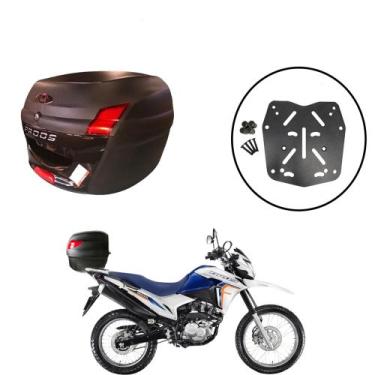 Imagem de Baú 34l Awa Proos + Sup Baú Superior Bros 150/160 2015+, Preto