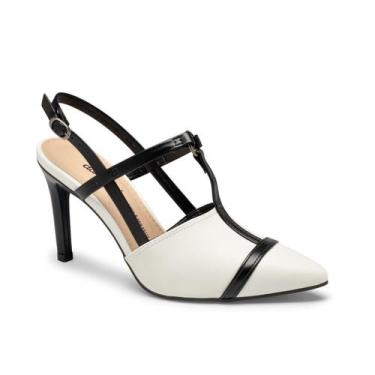 Imagem de Scarpin feminino dakota slingback original salto fino 9, White, 38