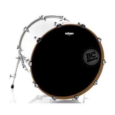Imagem de Pele Williams WS1 Black Bass 22 preta de bumbo tipo Ebony WS1-10MIL-22