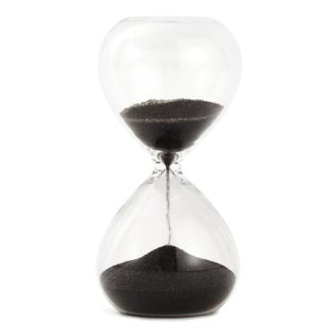Imagem de Ampulheta Decorativa em Vidro Areia Preta 5 Minutos 10cm 18739G Mart