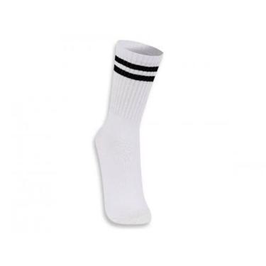 Imagem de Meia Lupo Sport Masculina Cano Alto Algodão 3292-009 Canelada, Branco,