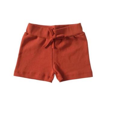 Imagem de Short Bebê Suedine Menino Menina e Neutro Algodão - Mafessoni, P, Telh