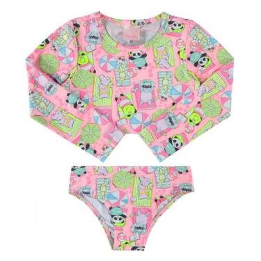 Imagem de Biquíni Infantil com Proteção UV Rosa Panda Quimby, 10
