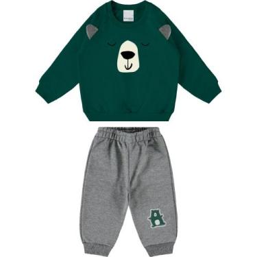 Imagem de Conjunto Moletom Infantil Menino Malwee Kids Ref. 0116651, Verde, 1