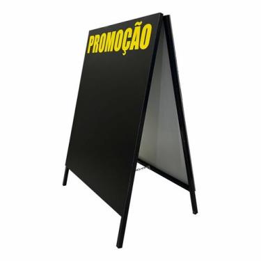 Imagem de Cavalete Quadro Negro Duplo ACM 100x70 para Ofertas e Promoções - DC E