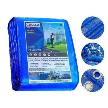 Imagem de Lona CK300 Azul 9x5 Metros Polietileno - Cikala
