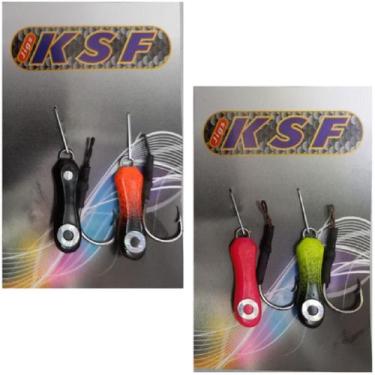 Imagem de Kit Micro Jumping Jig 5g isca Artificial 2,5cm ksf - 4 unid - KSF - Ke