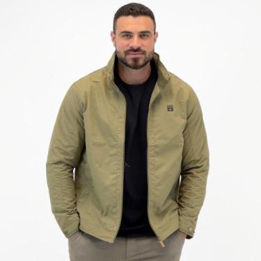 Imagem de Jaqueta Nicoboco Nylon Gola Alta Masculina, G, Caqui