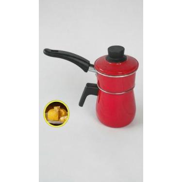 Imagem de Cuscuzeiro Leiteira 1L Vermelho 2 em 1 - Congratulations Store