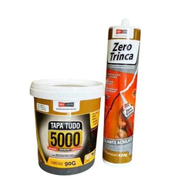 Imagem de Kit Massa Tapa Tudo 5000 90G Selante Acrílico Zero Trinca 420G - DryLe