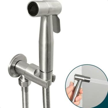 Imagem de Ducha Higienica Inox Escovado Chuveirinho Bide Banheiro ¼ De Volta Man