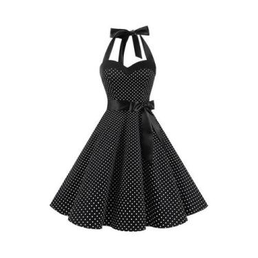 Imagem de Vestido De Festa Vintage Retro Com Poás Para Mulheres, Estilo Pin up R