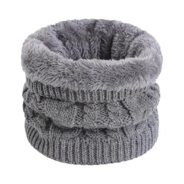 Imagem de Cachecol Unissex De Inverno Para Aquecer O Pescoço Em Fibra De Poliést