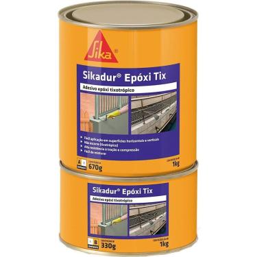 Imagem de Adesivo Estrutural Sikadur Tix para Colagem e Reparos Estruturais Tixotrópico Cinza Sika Brasil 1KG