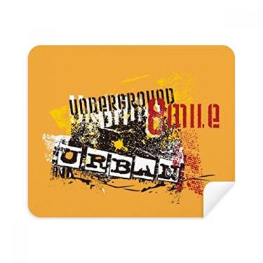 Imagem de Graffiti Street Pano de limpeza de tela preto laranja padrão urbano 2 peças tecido de camurça