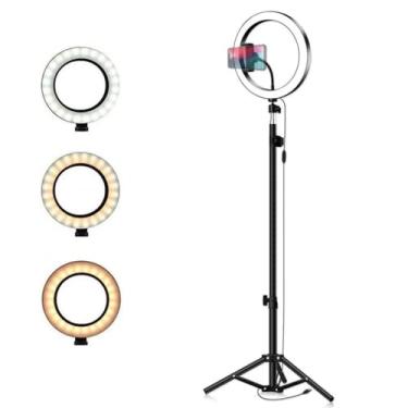 Imagem de Kit Completo Ring Light com Tripé Dimmer Profissional Iluminador Flash Selfie Pro Youtuber TikToker Oficial - BELLA NET