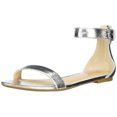 Imagem de Jewel Badgley Mischka Sandália lisa Liv Feminina, Prata, 6.5