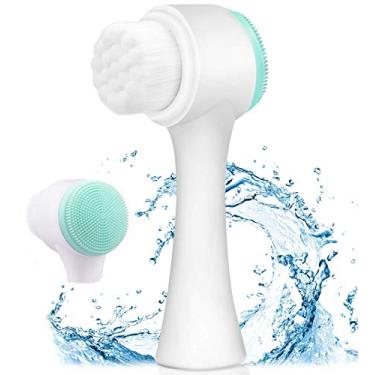 Imagem de XZYZYW Escova de limpeza facial, 2 em 1, limpeza profunda da pele, queratina, silicone, manual, massagem supermacia, cuidados com o rosto