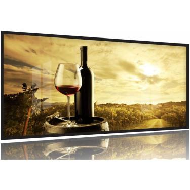 Imagem de Quadro Decorativo Vinho Pôr Do Sol 130x60 Moldura Preta 2x2