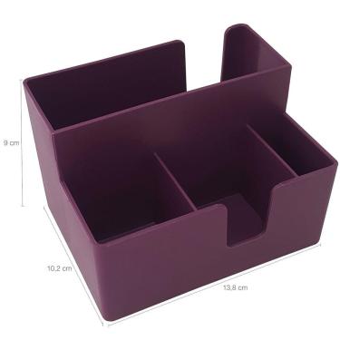 Imagem de Porta Sachês Guardanapos Açúcar Organizador Multiuso Bancada Purple