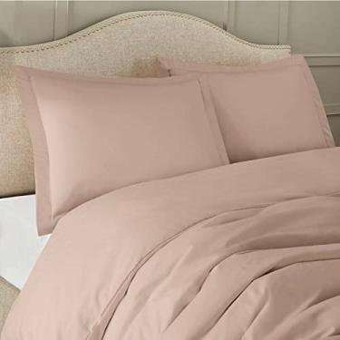 Imagem de Kit Capa de Edredom Queen 2,40 x 2,60 Zíper 400 Fios Microfibra - Duvet (Rosa Antigo)