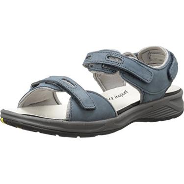 Imagem de Sandália feminina Drew Cascade Barefoot Freedom casual confortável com palmilha removível, Jeans, 5.5