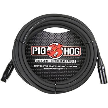 Imagem de Pig Hog Cabo de microfone PHM20 de alto desempenho XLR de 8 mm, 6 metros, preto