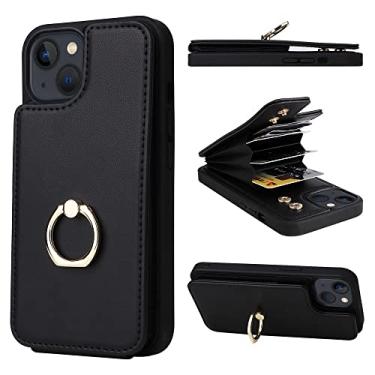 Imagem de Para iPhone 13 11 12 Pro Max X XS XR 7 8 Plus SE2 Estojo de Cartão de Visita Cor Sólida Multifuncional Preto, Para iPhone 8