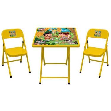 Imagem de Conjunto De Mesa Infantil Zoológico Com 2 Cadeiras Açomix