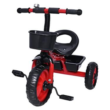 Imagem de Zippy Toys Triciclo Infantil, Feito de Plástico e Aço Carbono. Possui Cestas de Armazenamento e Campainha Trim Trim. Indicado Para Crianças Até 03 Anos e Suporta Até 25kg (Vermelho)