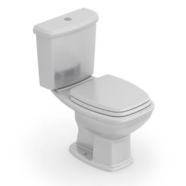 Imagem de Kit Vaso Sanitário com Caixa Acoplada e Assento Soft Close Fit Plus Celite Cinza Prata Brilhante