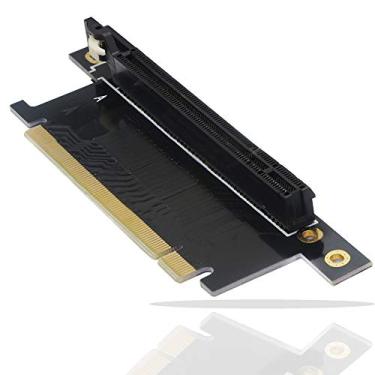 Imagem de GINTOOYUN Placa Riser Pci-E 16x, PCI Express 3.0 16x Cabo de extensão 90 graus de alta velocidade