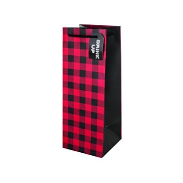 Imagem de Cakewalk 3566 Bolsa de licor de garrafa única xadrez para inverno, preta