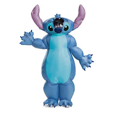 Imagem de Disguise Fantasia de Stitch para crian as, fantasia infl vel de Halloween de Lilo e Stitch, macac o infl vel com ventilador, tamanho infantil (at 7-8) multicolorido