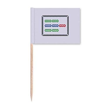 Imagem de Mahjong Bamboo Bar 7 azulejos, padrão de palito, bandeiras, marcador, decoração de festa