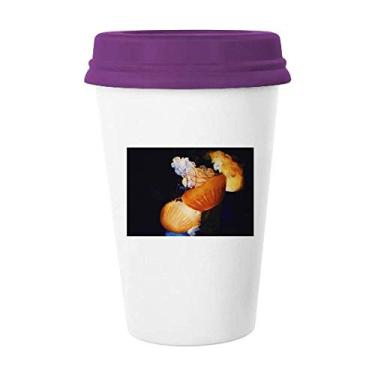 Imagem de Água-viva tropical mar marinho organismo caneca de café cerâmica copo tampa presente