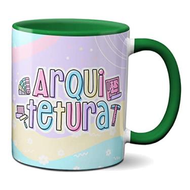 Imagem de Caneca Arquitetura Profissão Arquiteta Criativa Presente (Verde)