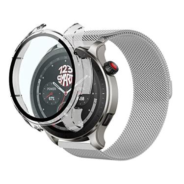 Imagem de Pulseira Aço Milanese + Capa protetora Case pelicula de vidro marca 123smart Compativel com GTR4 GTR 4 A2166