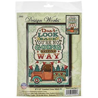 Imagem de Design Works Crafts Inc. Não olhe para trás, kit de ponto de cruz contado de 20 x 30 cm, 20 x 30 cm, multicolorido